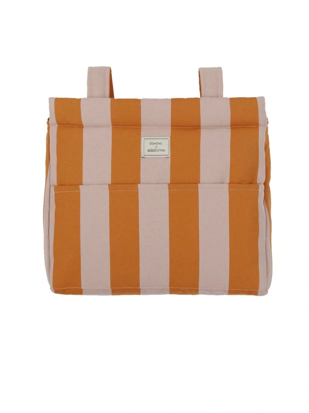 Minicoton Striped Orange & Pink Tote Bag by